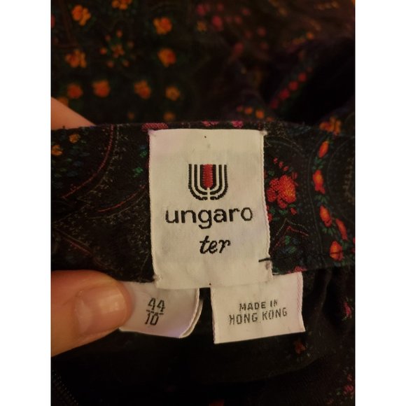 80s Silk and Wool Blend Paisley and Floral Skirt Set - Picture 7 of 7